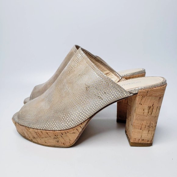 Donald J Pliner Snake Skin Leather Slip On Heels 6M - Picture 4 of 9